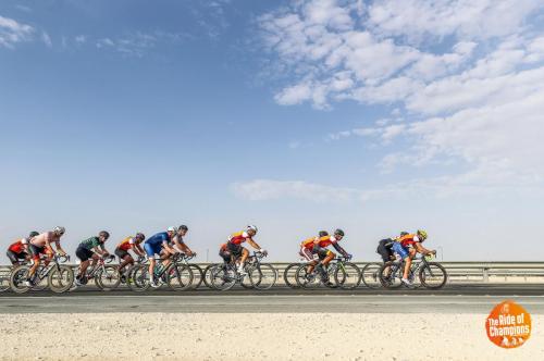 ROCDoha2017-ROC2017 137,5 km to go for the fast riders yesterday at the Ride of Champions (www.rocdoha.qa), organised by Qatar Cyclist Centre and presented by Qatar Tourism Authority